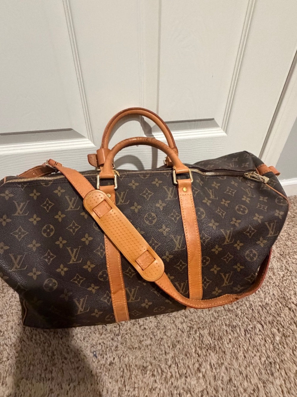 Authentic Louis Vuitton Keepall 50 Bandoulière Monogram Vintage Travel Bag